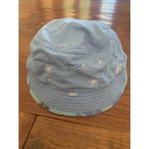 REI Bucket Hat Youth 4-7 Sun Blue Floral Lightweight Quick Dry Reversible UPF 50